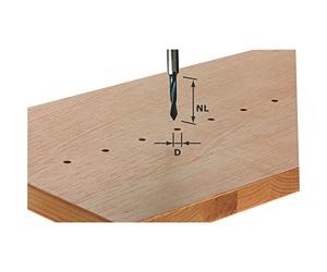 Festool Broca para agujeros pasantes HW S8 D5/30