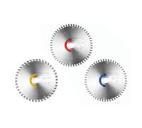 Festool Circular saw blade set KSB-SORT/3 W/L/A 160x1,8 | Wood Fine Cut, Laminate/HPL & Aluminium/Plastics - colour-coded for fast blade identification