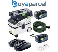 Festool CLEANTEC CTLC MIDI 2x5ah18v I-Basic Cordless L-Class Extractor + Charger