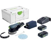 Festool Cordless Eccentric Sander ETSC 2 125 4,0 I-Plus | Brushless EC-TEC motor, integrated LED light ring, carbide-tipped pad brake, 125 mm sanding pad