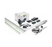 Festool Cordless Insulation Saw ISC 240 HPC 4.0 EBI-Plus-XL-FS (with Battery Packs, Quick Charger, Cutting Set, Serrated Edge, Adapter Table, Sledge, Angle Stop, Guide Rail), in Systainer