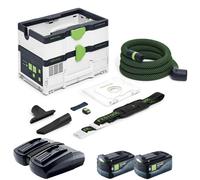 Festool CTMC SYS I-Basic 36V Mobile Dust Extractor with 2x5.0Ah Battery Charger
