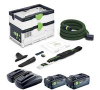 Festool CTMC SYS I-Basic 36V Mobile Dust Extractor with 2x8.0Ah Battery Charger