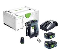 Festool CXS 12 Brushless Cordless Drill 2 x 2.5ah Li-ion Battery Charger Case
