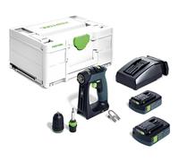 Festool CXS 18 18v Cordless Brushless Drill Driver 2 x 3ah Li-ion Charger Case