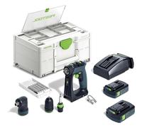 Festool 18v Cordless Drill CXS18 C 3,0-Set 2 x 3.0ah Batteries + Charg
