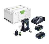 Festool Cxs 18 C 3.0-Plus 18V Cordless Drill Driver With 2 X 3Ah Battery, Rapid Charger & Case 576885