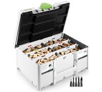 Festool DF500 Domino Beechwood Assortment Set DS 4/5/6/8/10, 1060x BU