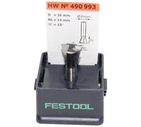 Festool Dovetail Router Bit HW S8 D16/13.5/15° - Part No. 490993 | Carbide dovetail cutter, 16 mm cutting diameter, 15° angle, 8 mm shank - for semi-concealed joints
