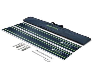 Festool Guide Rail Set FS 1400/2 BL - 100th Anniversary Edition | 2 x 1400 mm rails, self-aligning connector, 2 screw clamps & rail bag - ready to use out of the box