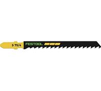 Festool Hoja de calar S 75/4/25 Wood Basic | T-shaft, tooth pitch 4 mm, cutting length 75 mm - for fast wood cuts, max. 30 mm workpiece thickness