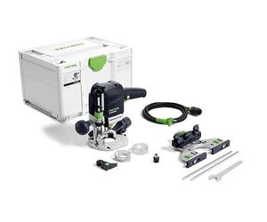 Festool OF 1010 REBQ-Plus router (with side stop, light module, collet chuck, open-end wrench, plug it mains cable), in Systainer