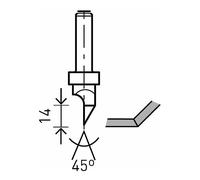 Festool Plasterboard V-Groove Cutter HW S8 D12.5/45° Router Bit