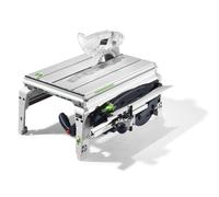 Festool Sierra de tracción CS 50 EBG-FLR PRECISIO | Precise underfloor pull saw with 52 mm cutting height, angle stop, wood universal saw blade and extensive accessory set