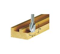 Festool Spiral Groove Cutter HW Spi S8 D4/10 for Routers | 4 mm cutting diameter, 10 mm cutting length, 45 mm total length, 8 mm shank - genuine Festool router bit