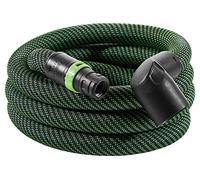 Festool Suction Hose D 27/32x3,5m-AS-90°/CT, Grey,577161 | 3.5 m smooth antistatic vacuum hose with 90° rotating adapter and CLEANTEC bypass connector for CT dust extractors