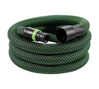 Festool Suction Hose D 27/32x3,5m-AS/CTR, Green (577158) | Conical vacuum hose with CLEANTEC sleeve, RFID chip, adjustable bypass - for CTR dust extractors