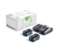 Festool Battery Energy Set SYS 18V 2 x HP5,0 Batteries + TCL6 DUO Batt
