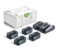Festool SYS 18v Cordless High Power 4 Battery 5ah and Charger Kit 5ah
