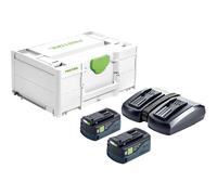 Festool SYS 18V Energy Set 2 x Batteries 5Ah TCL 6 DUO Charger & Case 5ah