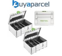 Festool Systainer 3 Case x 2 for 4 BP18 Batteries DUO Charger SYS3 M187 ENG 18V