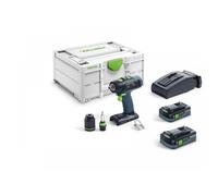 Festool T18+3 HPC 4,0 L-Plus 18v Cordless Drill 2 x 4.0ah Batteries, C