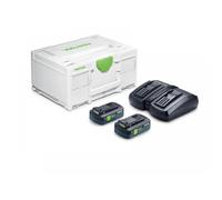 Festool Tabless Battery Energy Set SYS 18V 2 x TBX4 Battery & TCL6