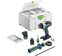 Festool Taladro atornillador de percusión a batería TPC 18/4-Basic-Set | EC-TEC Brushless Motor 18 V, 4 Speed, CENTROTEC, FastFix, in Systainer SYS3