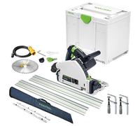 Festool TS55 FEBQ-Plus Plunge Saw 110V 576707 2 x Guide Rail Connector Clamp Bag