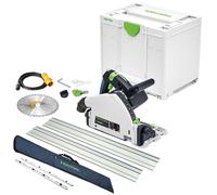 Festool TS55 FEQ-Plus 110V Plunge Saw 576707 2 x Guide Rail, Connector, Rail Bag
