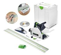 Festool TSC55 KEB-Basic 36V Twin 18v Cordless Plunge Saw 160mm +1.4m Rail FS1400