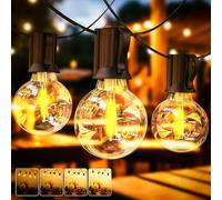 Festoon Lights Outdoor, 10M/32.8FT LED Garden String Lights Mains Powered Dimmable Timer 15+1 G40 Bulbs Shatterproof Waterproof Outside Lights for Gazebo Pergola Party Balcony Wedding Backyard Patio