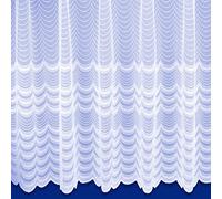Festoon Modern All Over Pattern Net Curtains In White - Sold By The Metre (Drop: 205cm (81"))