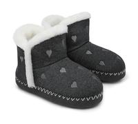 festooning Girls Warm Winter Lightweight Boots slippers Comfy Durable Princess Ankle Boots for Big Kid darkgrey 12
