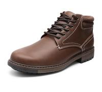 festooning Men's Casual Boots,Ankle Boots for Men,Dress Loafer Classic Shoes for men,With Waterproof Slip Resistant LightBrown Size 12