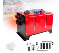 Fesuda 12V 5KW Air Diesel Heater, Parking Heater Kit with Silencer LCD Remote Control, Portable Diesel Heating Fan Quiet for Car Trucks Boat Bus RV Campervan Yacht Touring Trailer Square(4 Holes)