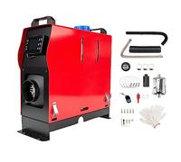 Fesuda 12V 5KW Diesel Air Heater with Remote Control & LCD Display, All-in-One Single Hole Parking Heater for Car Van Truck Bus RV Motorhome, Red