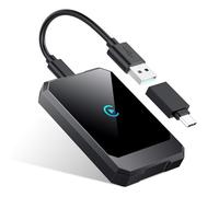Fesuda Carplay Wireless Adapter, 2024 Upgrade Aluminum Alloy Case Plug & Play For 800+ Car OEM Wired to Wireless Auto Play Dongle, Compatible With Apple Devices Iphone 6+ & iOS 10+