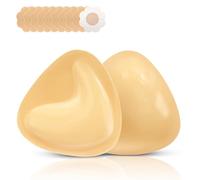 FESVINA Double Sided Adhesive Bra Inserts, Invisible Push up Lift Sticky Bra Pads, Stick on Bra for Bikini Swimsuits Sports, D Cup