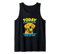 Fetch Anthem - Funny Labrador with Tennis Ball Graphic Tee Tank Top