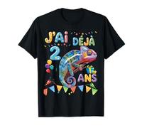 Fête d’Anniversaire caméléon Pour Enfants de 2 ans T-Shirt