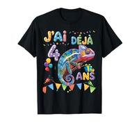 Fête d’Anniversaire caméléon Pour Enfants de 4 ans T-Shirt