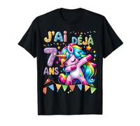 Fête d’Anniversaire Licorne Pour Enfants de 7 ans T-Shirt