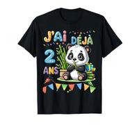 Fête d’Anniversaire Panda Pour Enfants de 2 ans T-Shirt