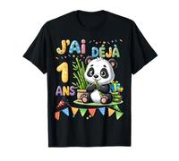 Fête d’Anniversaire Panda Pour Enfants de 4 ans T-Shirt