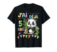 Fête d’Anniversaire Panda Pour Enfants de 5 ans T-Shirt