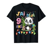 Fête d’Anniversaire Panda Pour Enfants de 9 ans T-Shirt