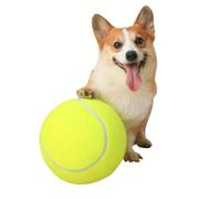 FetehYuin 1pc Large Interactive Tennis Ball Dog Toy - Durable Rubber Training Ball for, Exercise, and Mental Stimulation 9.5in 7in 2.75in Diameter, Suitable for Medium to Large Breed Dogs (7in)