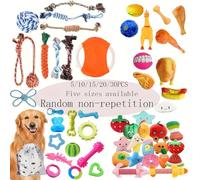 FetehYuin 5/10/15/20/30pcs Interactive Cotton Puppy Toy Bundle - Tough, Durable Playtime Chews for Small to Medium Dogs - Assorted Audible Squeak Toys for Everyday Fun (10pcs(Random delivery))