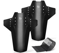 FETESNICE Pack of 2 MTB Mudguard Bicycle Mudguards Mountain Bike 29 Inch Carbon Fibre Texture Front and Rear Universal Sport Mountain Bike Bicycle Mudguard with 10 Cable Ties